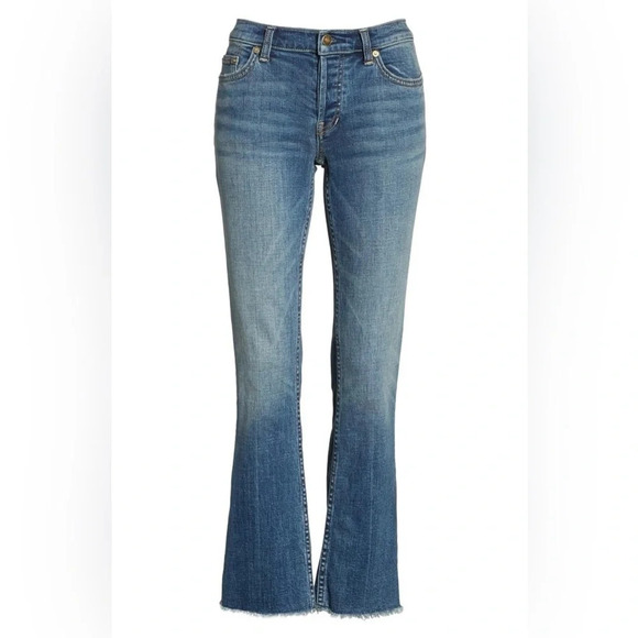 ✨NWT Free People We The Free Light Wash Austin Straight Leg Raw Hem Jeans 26 - Picture 12 of 12